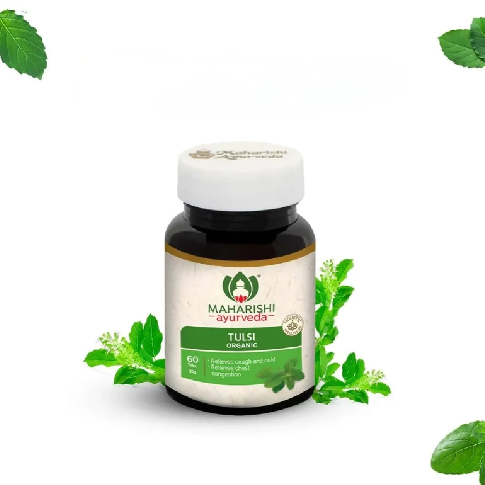 Maharishi Ayurveda Organic Tulsi Tablets, 60 Tablets-1.webp